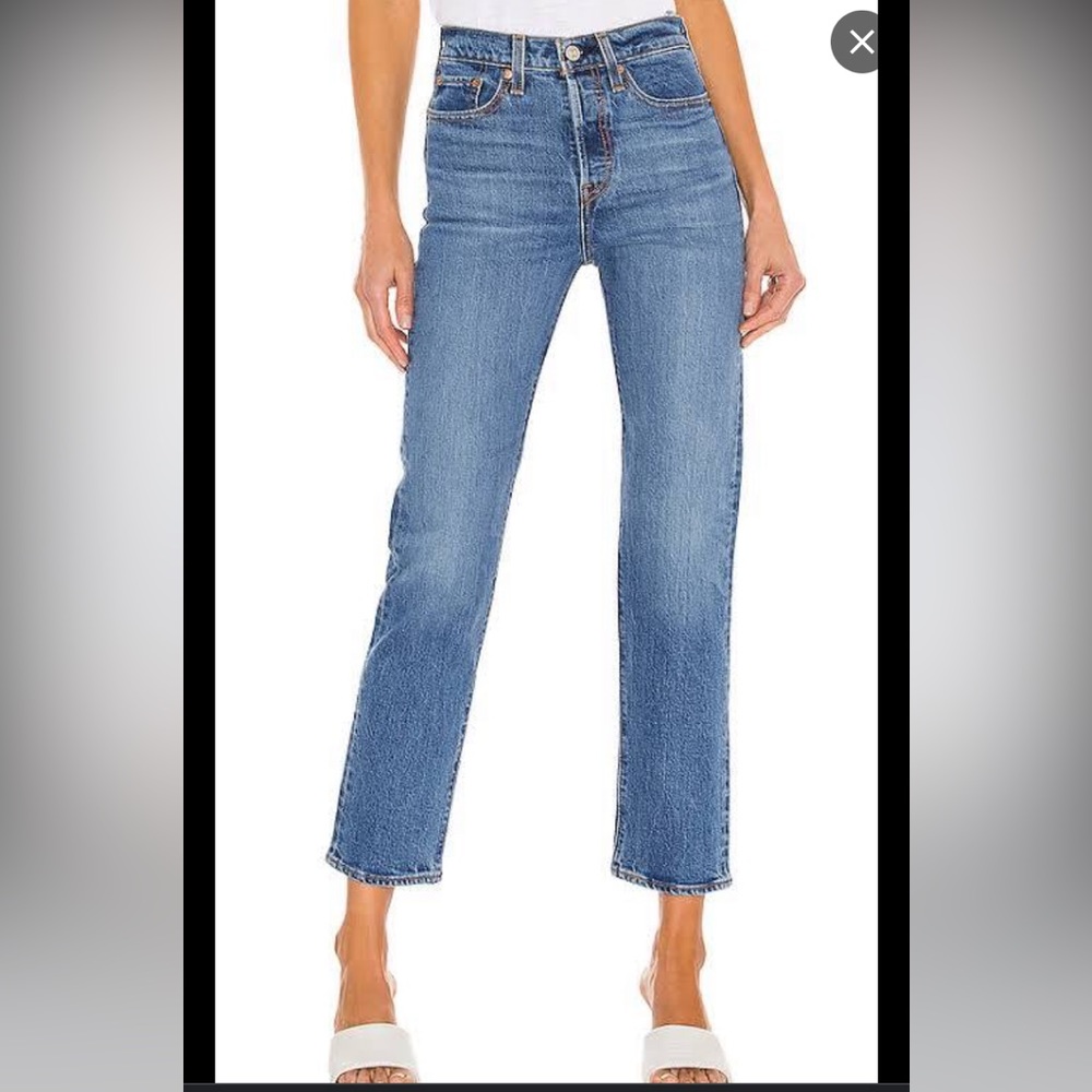 Levi ribcage straight ankle jeans denim size 27 new